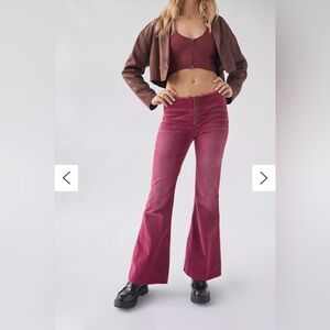 Urban Outfitters BDG Iona zip front flare corduroy pants